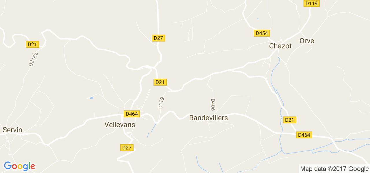 map de la ville de Randevillers