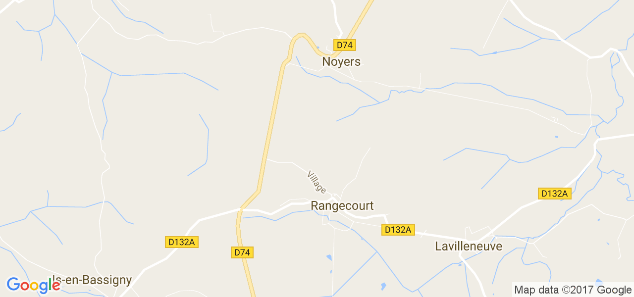 map de la ville de Rangecourt