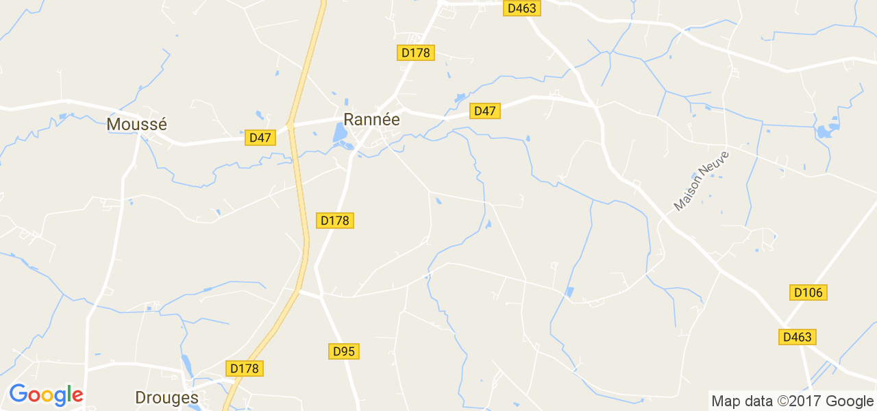 map de la ville de Rannée