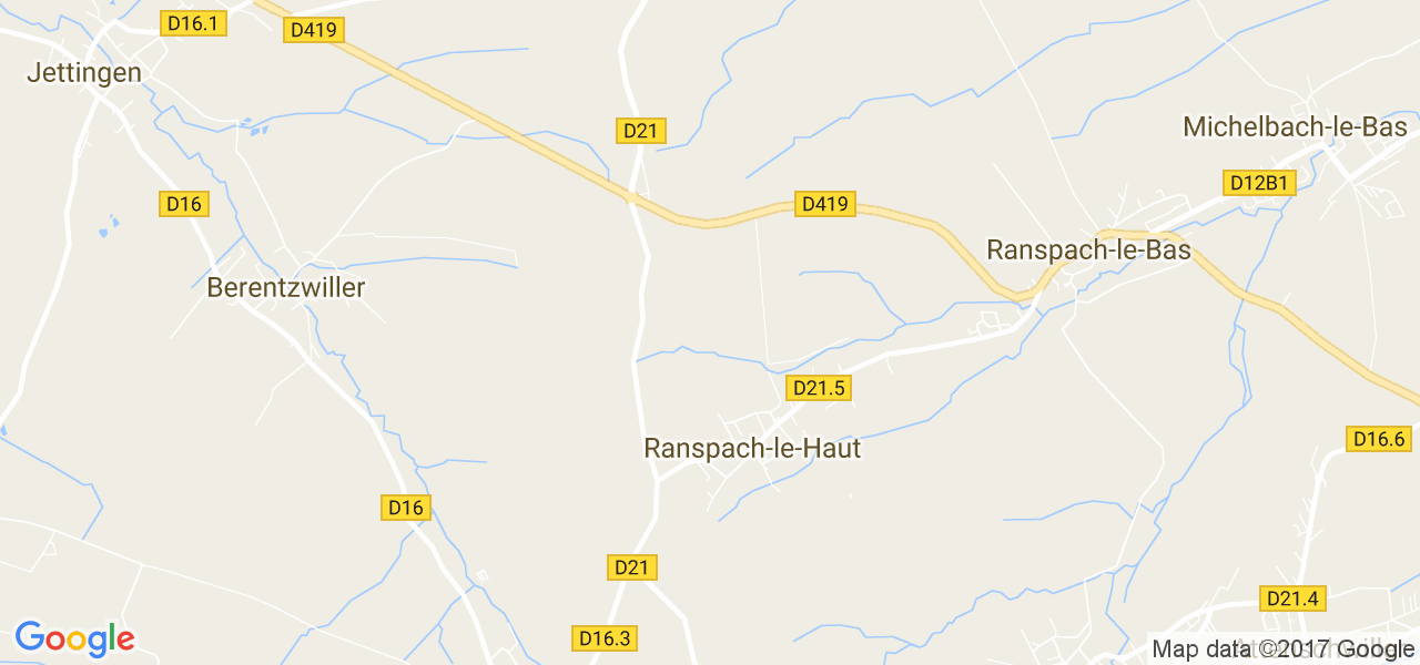 map de la ville de Ranspach-le-Haut