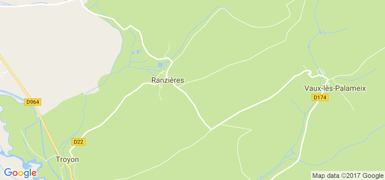 map de la ville de Ranzières