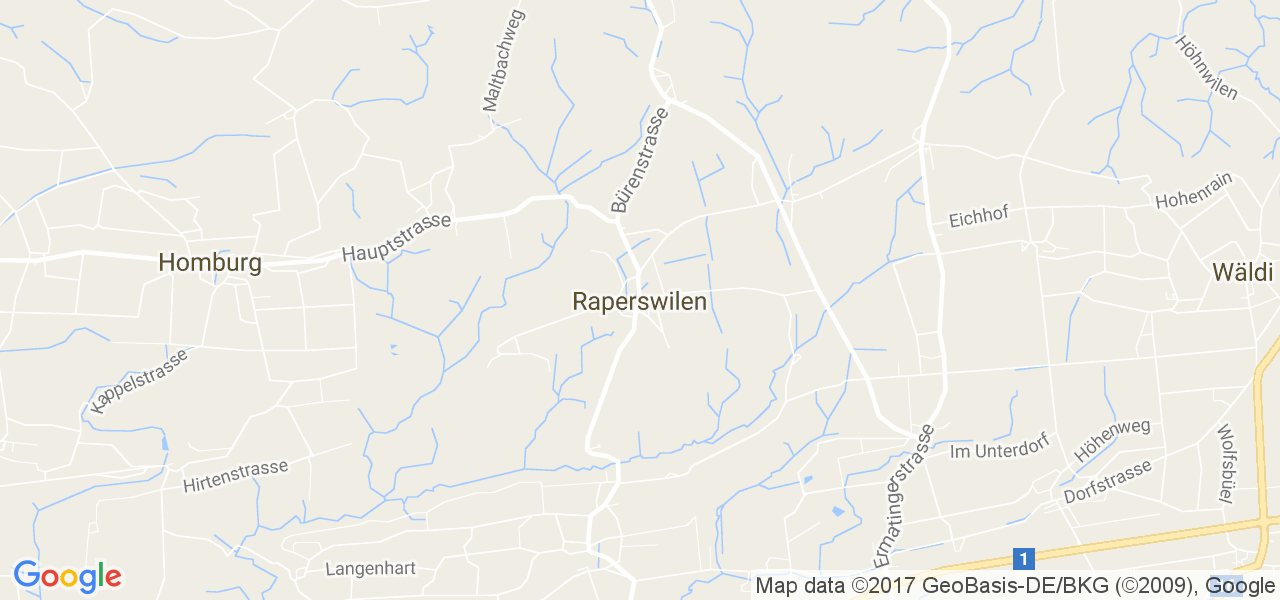 map de la ville de Raperswilen