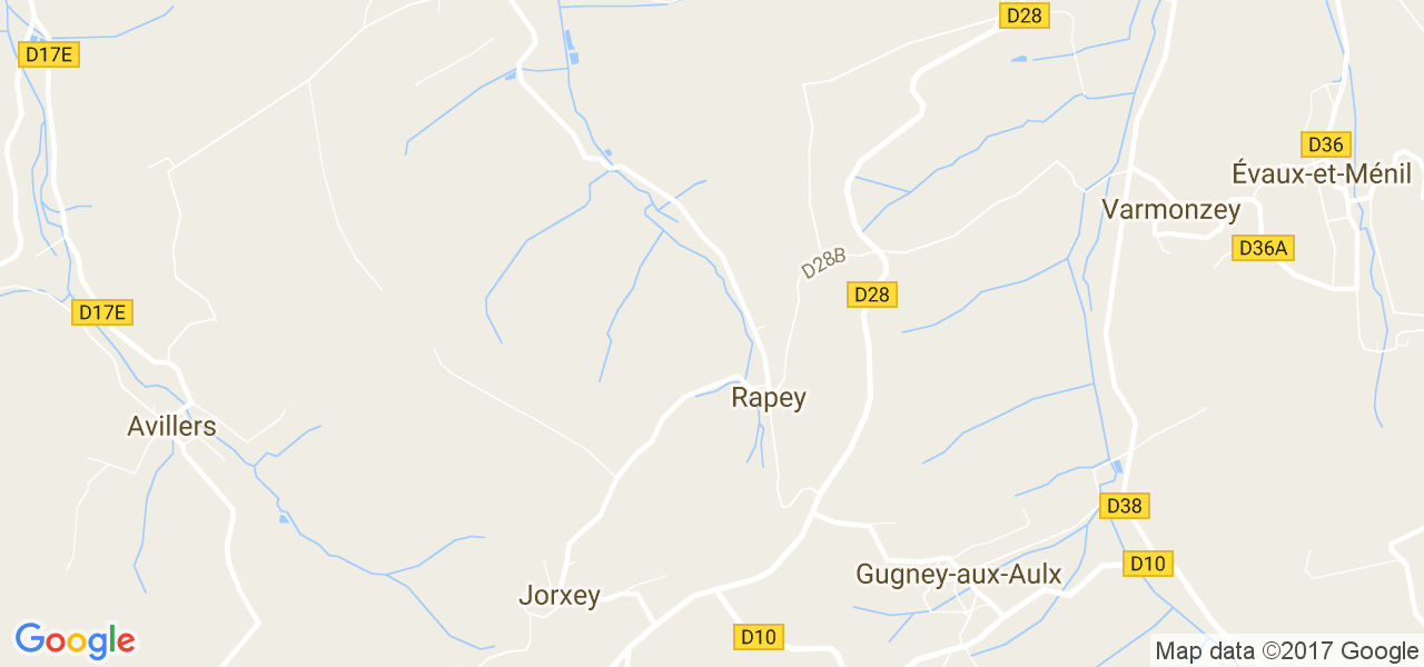 map de la ville de Rapey