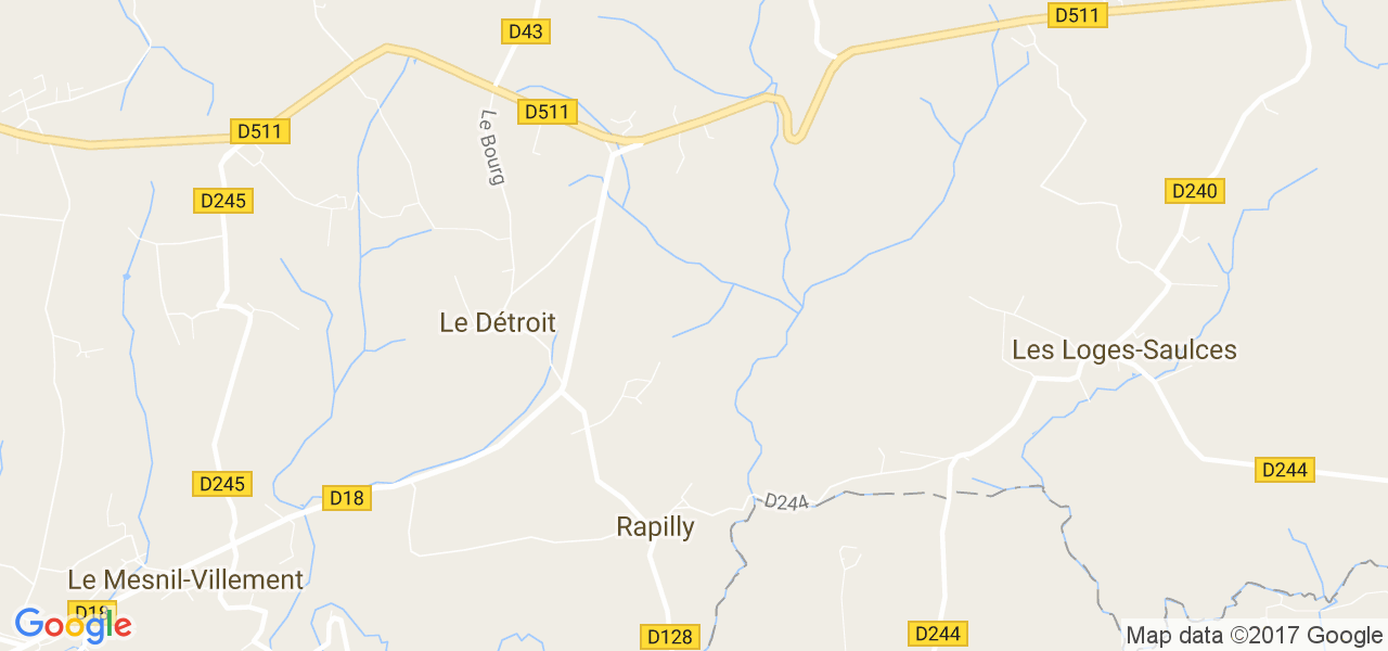 map de la ville de Rapilly