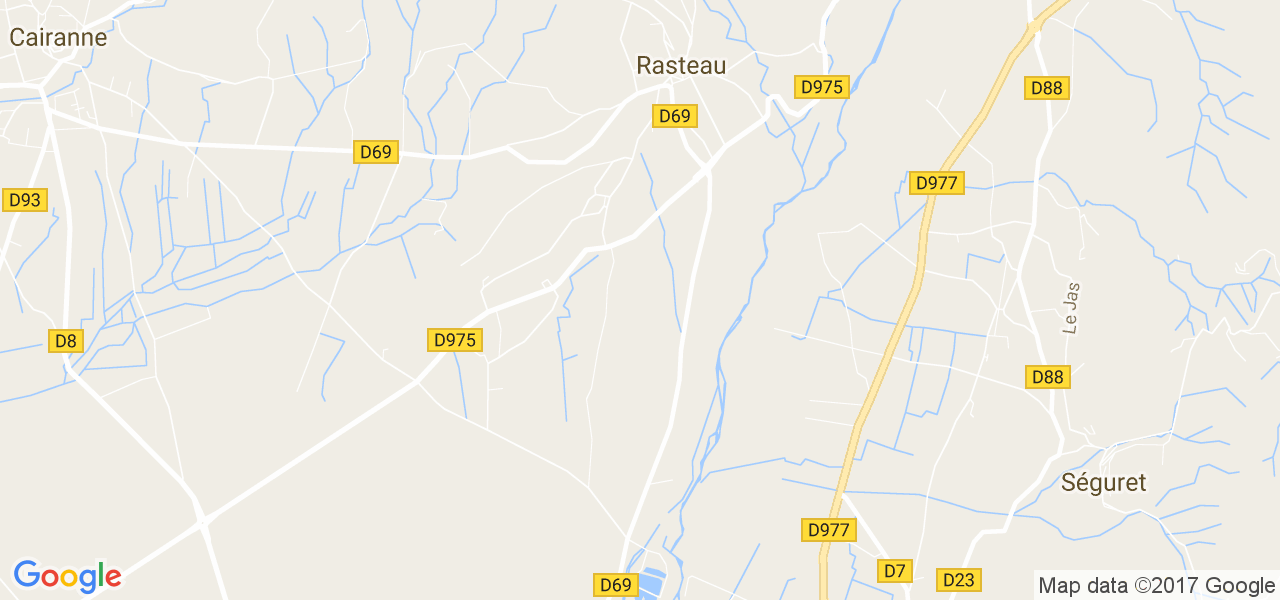 map de la ville de Rasteau