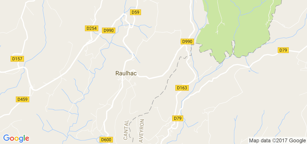 map de la ville de Raulhac