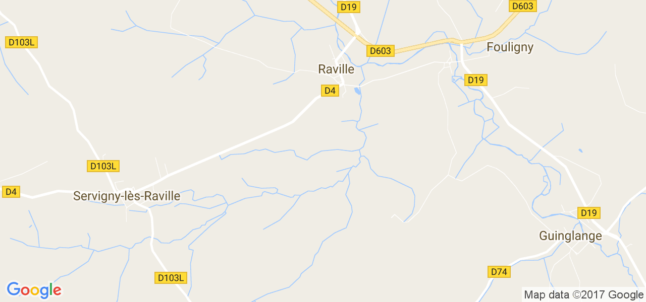 map de la ville de Raville