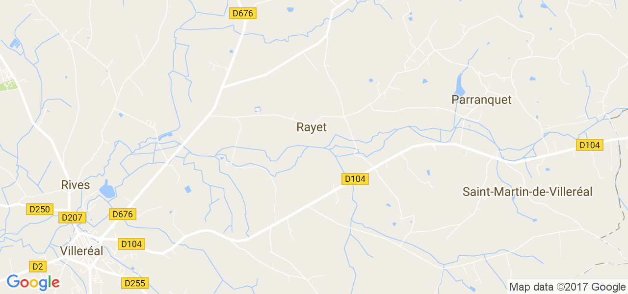 map de la ville de Rayet