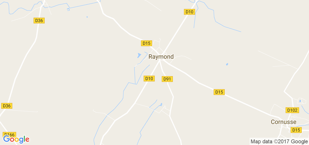 map de la ville de Raymond