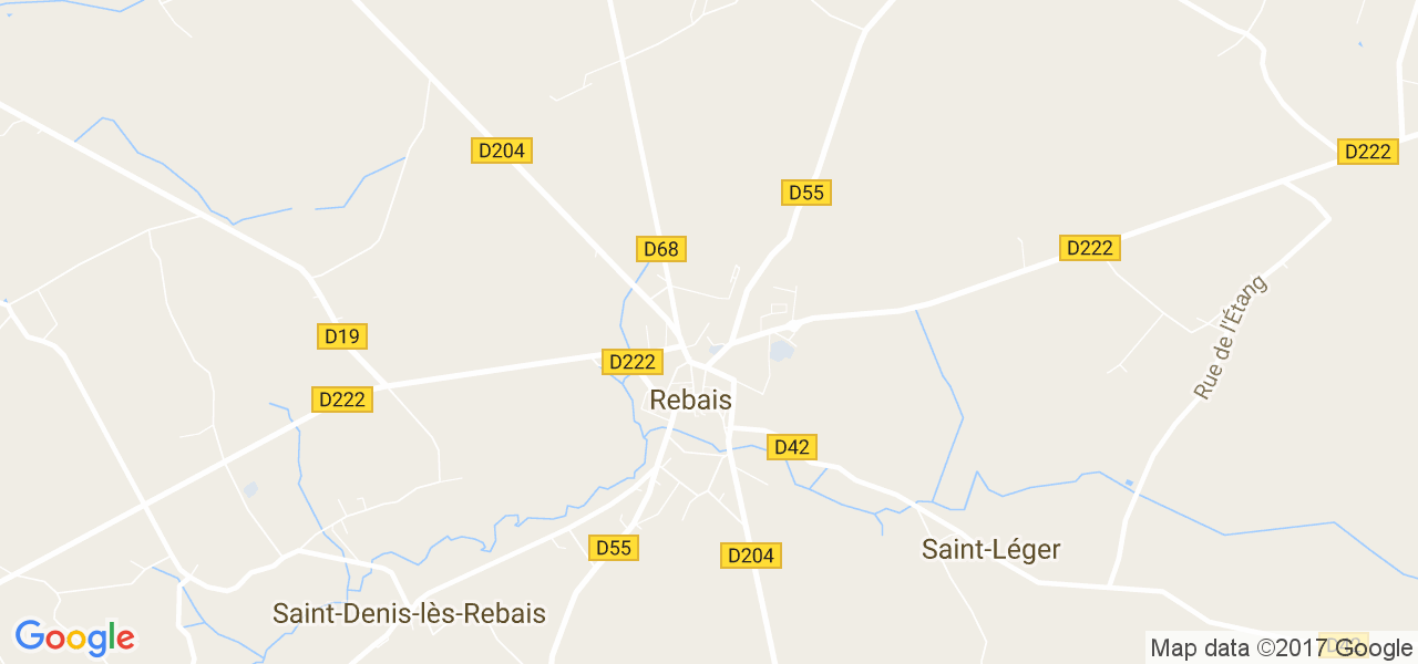 map de la ville de Rebais