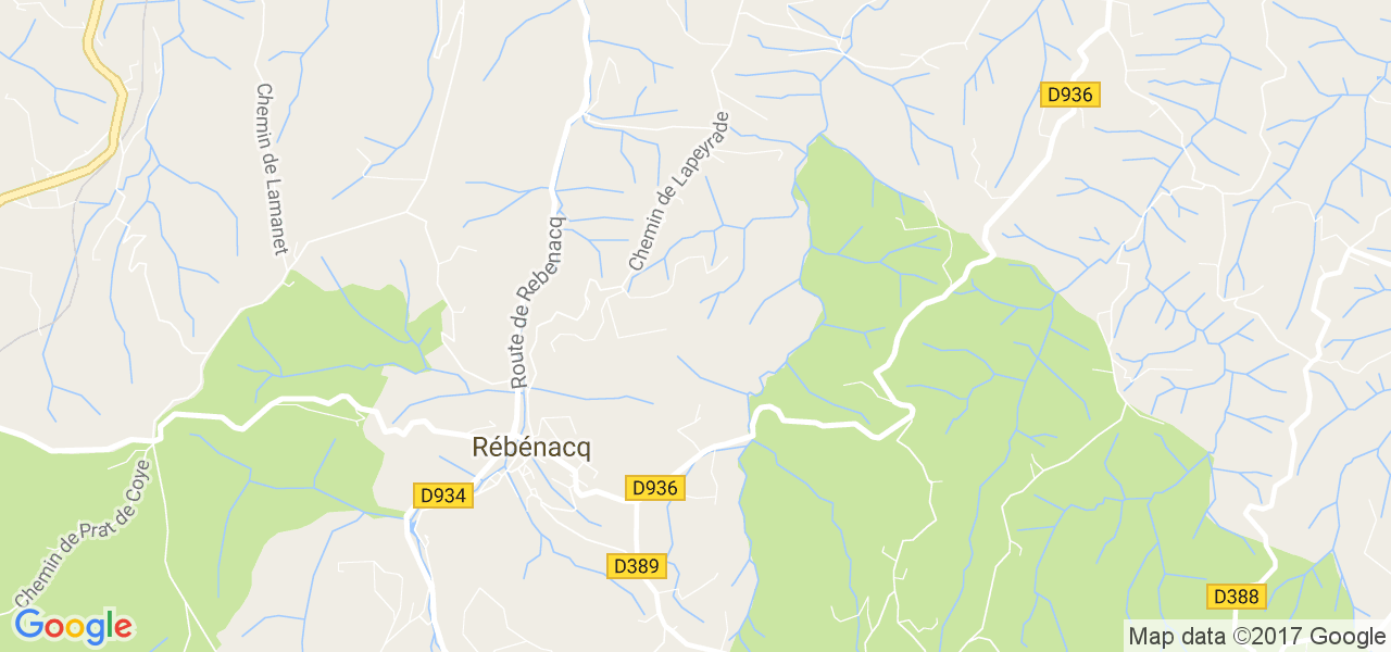 map de la ville de Rébénacq