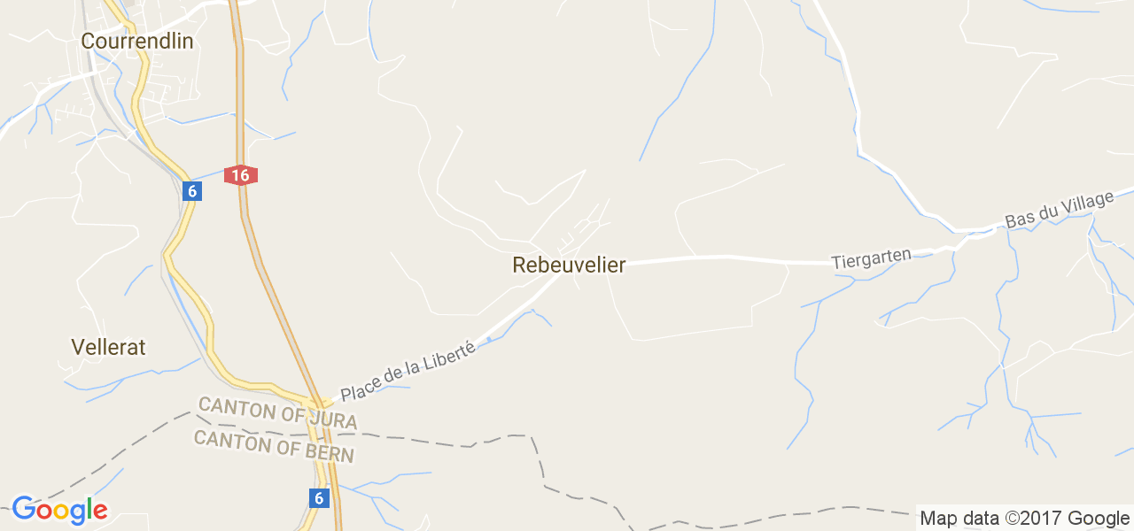 map de la ville de Rebeuvelier