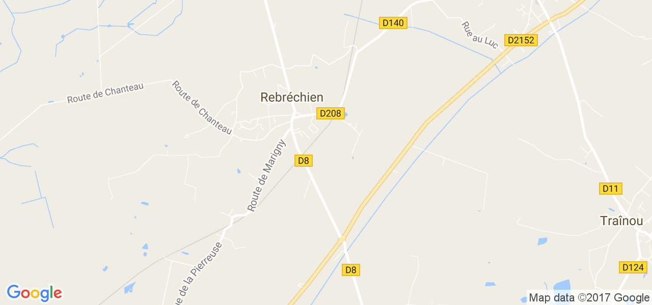 map de la ville de Rebréchien