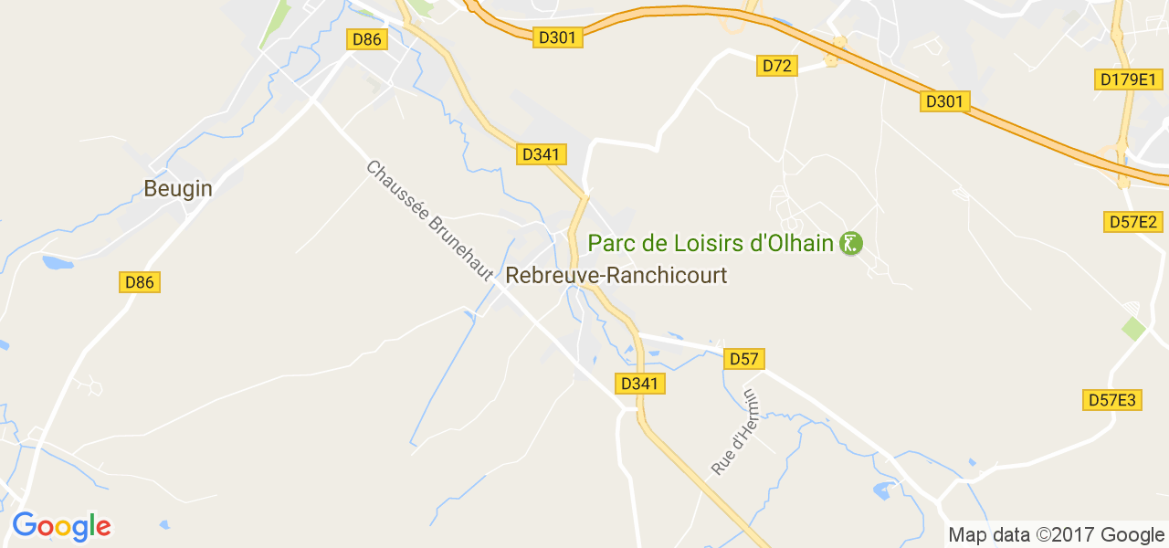 map de la ville de Rebreuve-Ranchicourt