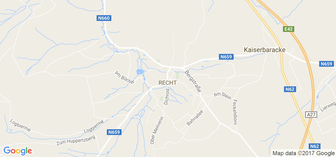 map de la ville de Recht