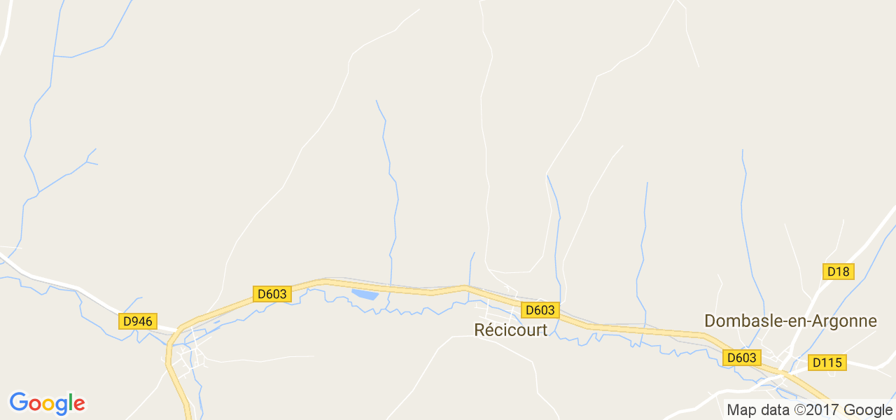 map de la ville de Récicourt