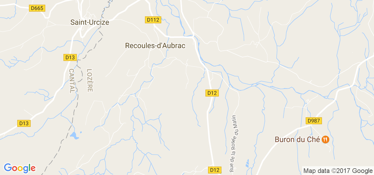 map de la ville de Recoules-d'Aubrac