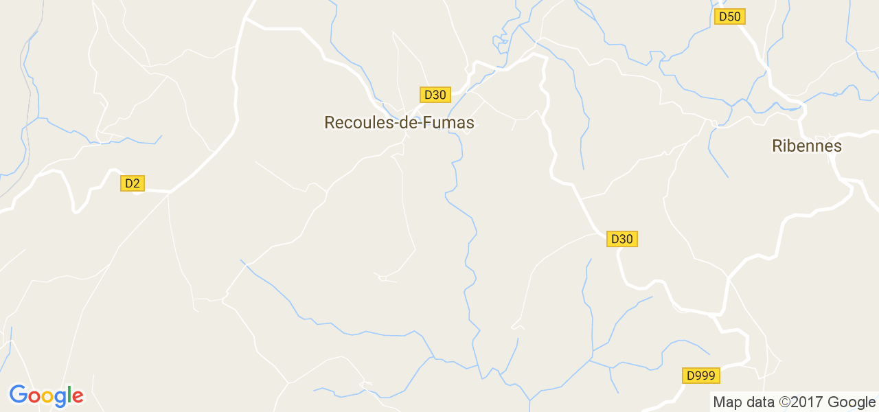 map de la ville de Recoules-de-Fumas