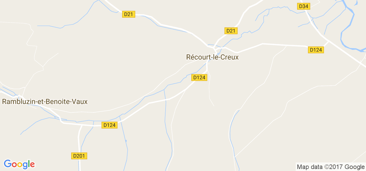 map de la ville de Récourt-le-Creux