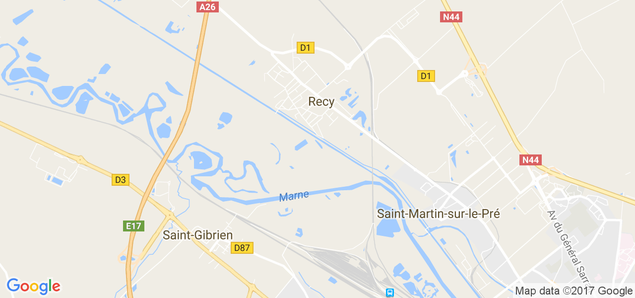 map de la ville de Recy