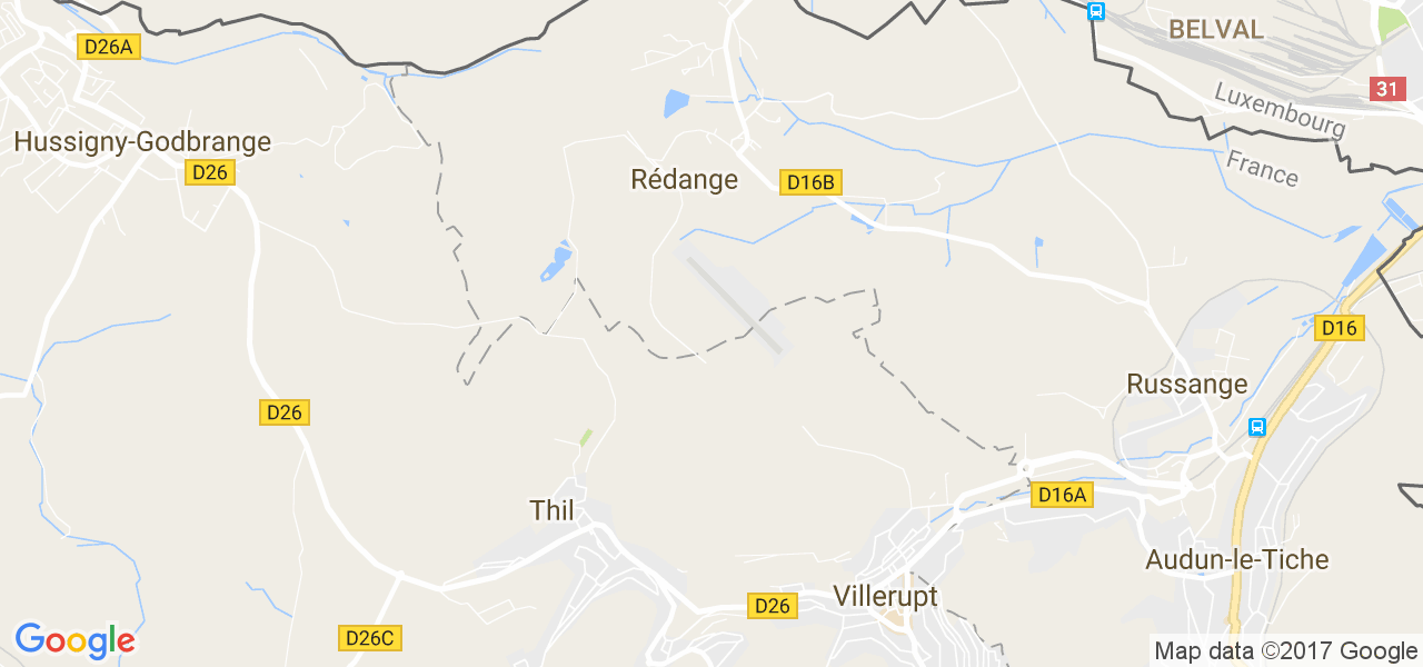 map de la ville de Rédange