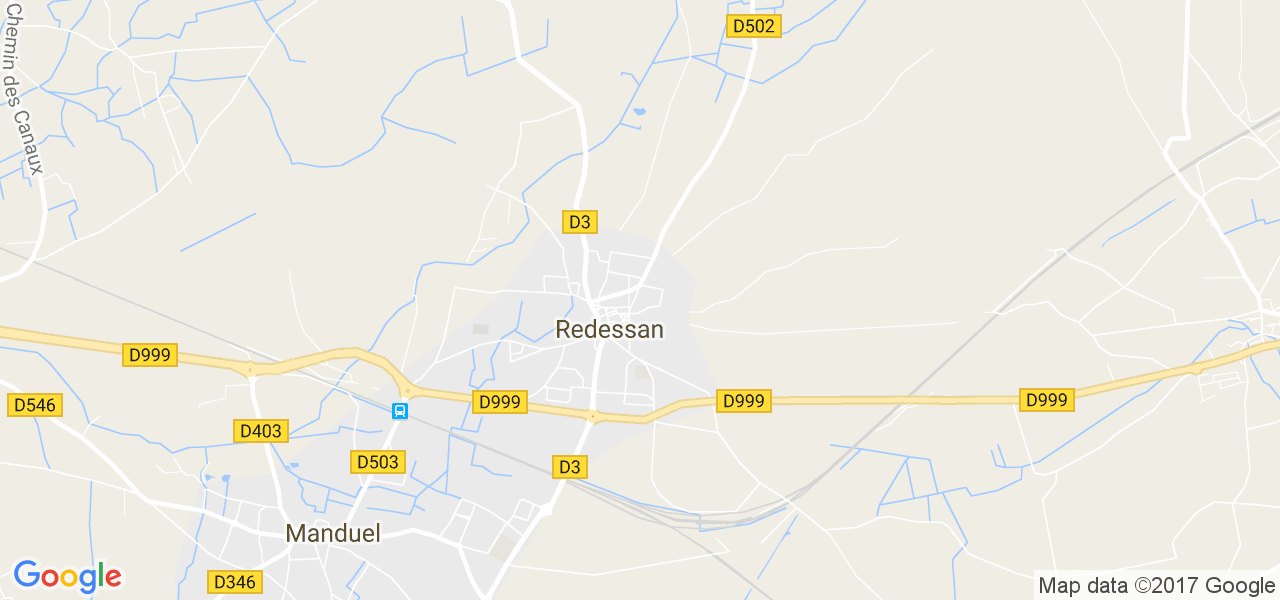 map de la ville de Redessan