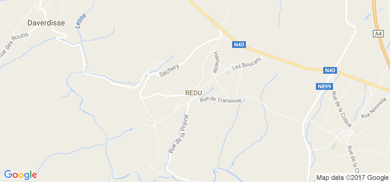 map de la ville de Redu