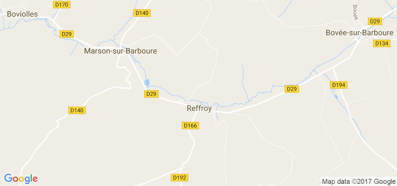 map de la ville de Reffroy