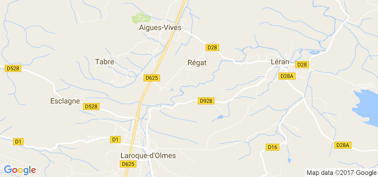 map de la ville de Régat