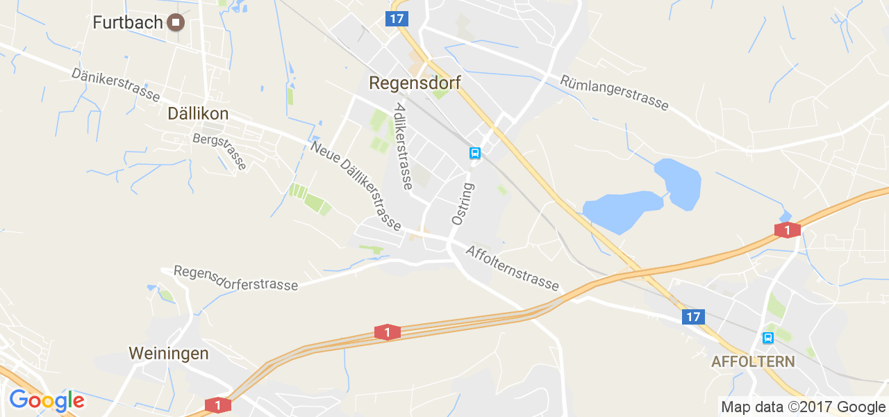 map de la ville de Regensdorf