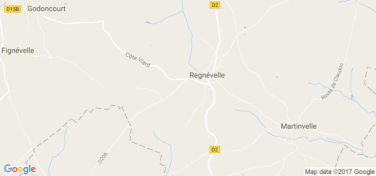 map de la ville de Regnévelle