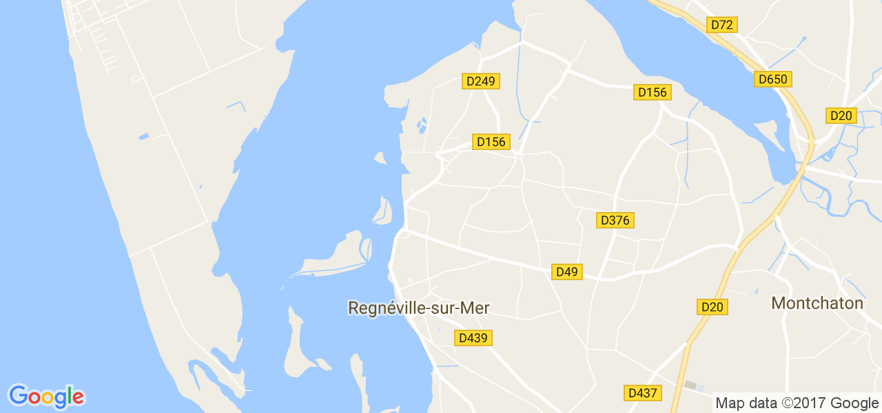 map de la ville de Regnéville-sur-Mer