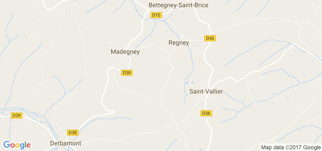 map de la ville de Regney