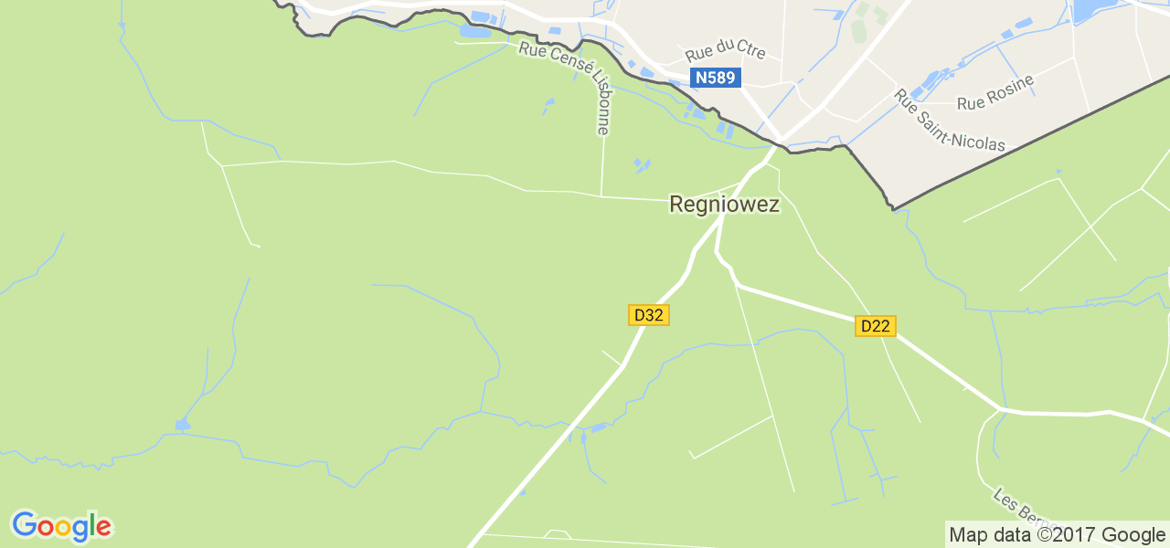 map de la ville de Regniowez