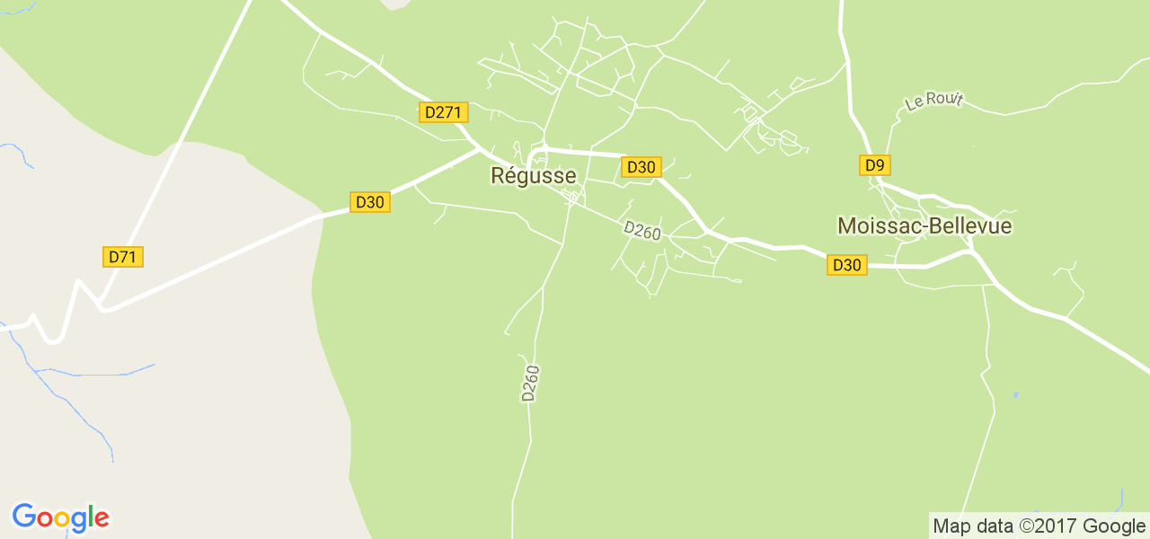 map de la ville de Régusse