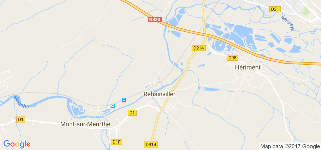 map de la ville de Rehainviller