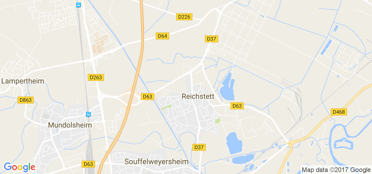 map de la ville de Reichstett