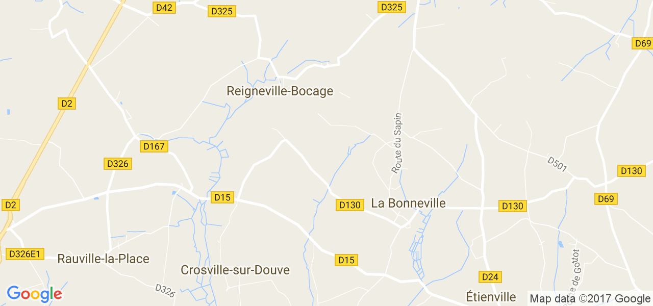 map de la ville de Reigneville-Bocage