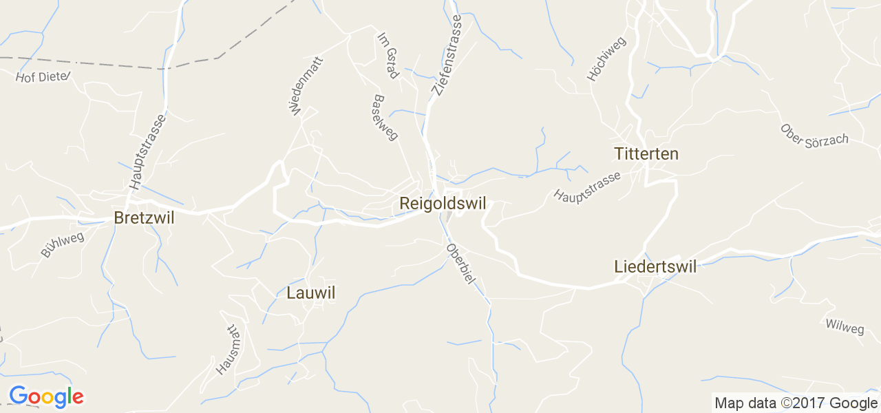 map de la ville de Reigoldswil