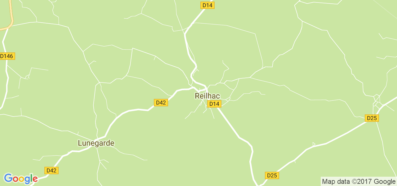 map de la ville de Reilhac