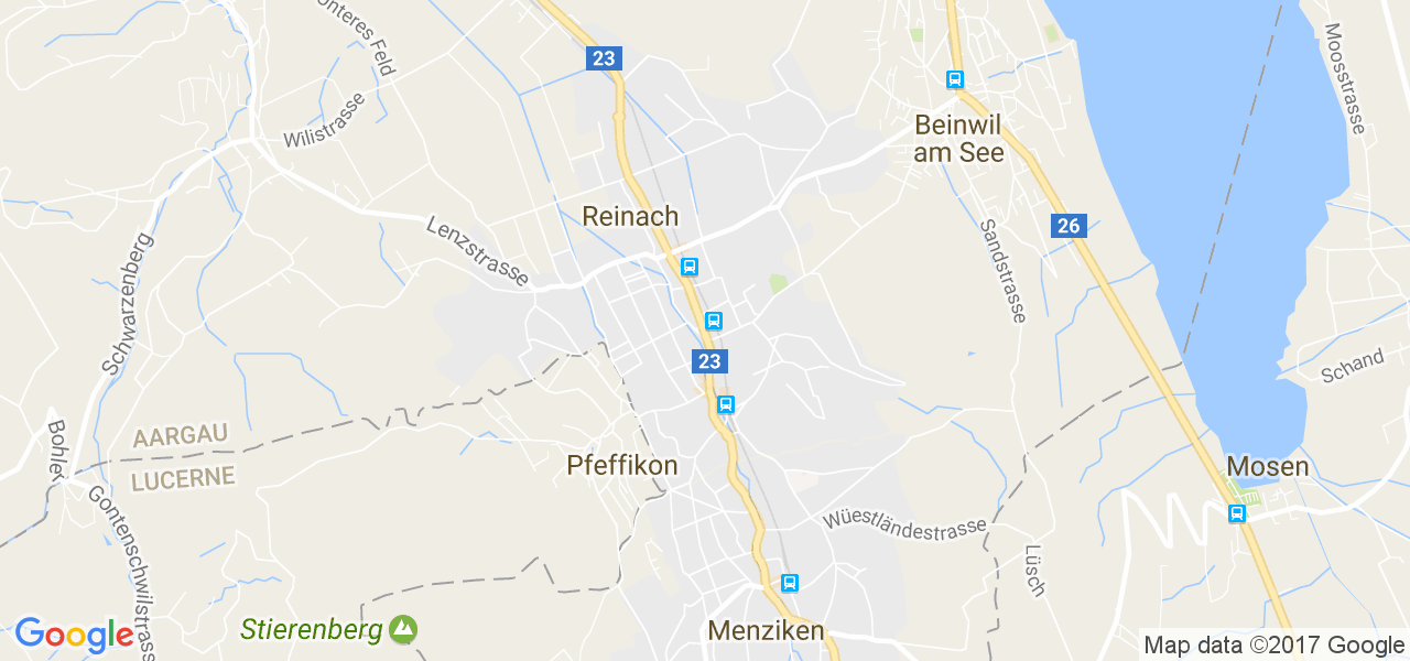 map de la ville de Reinach