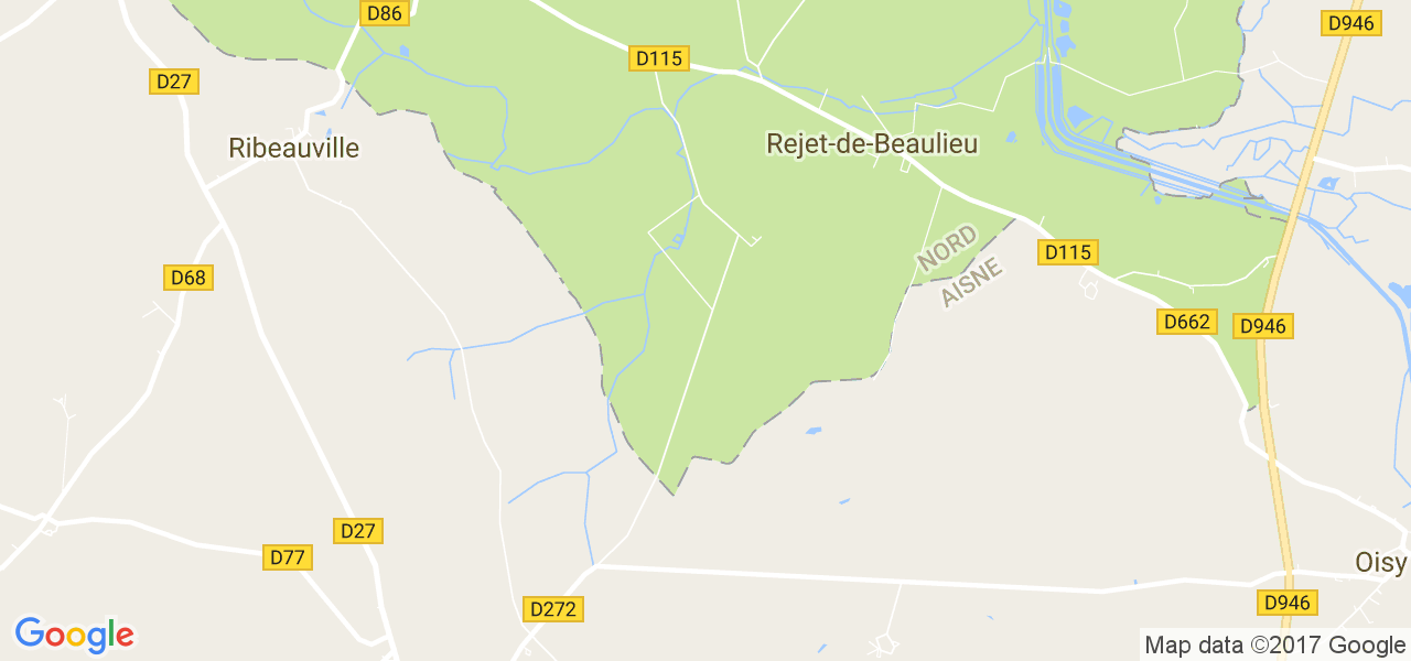 map de la ville de Rejet-de-Beaulieu