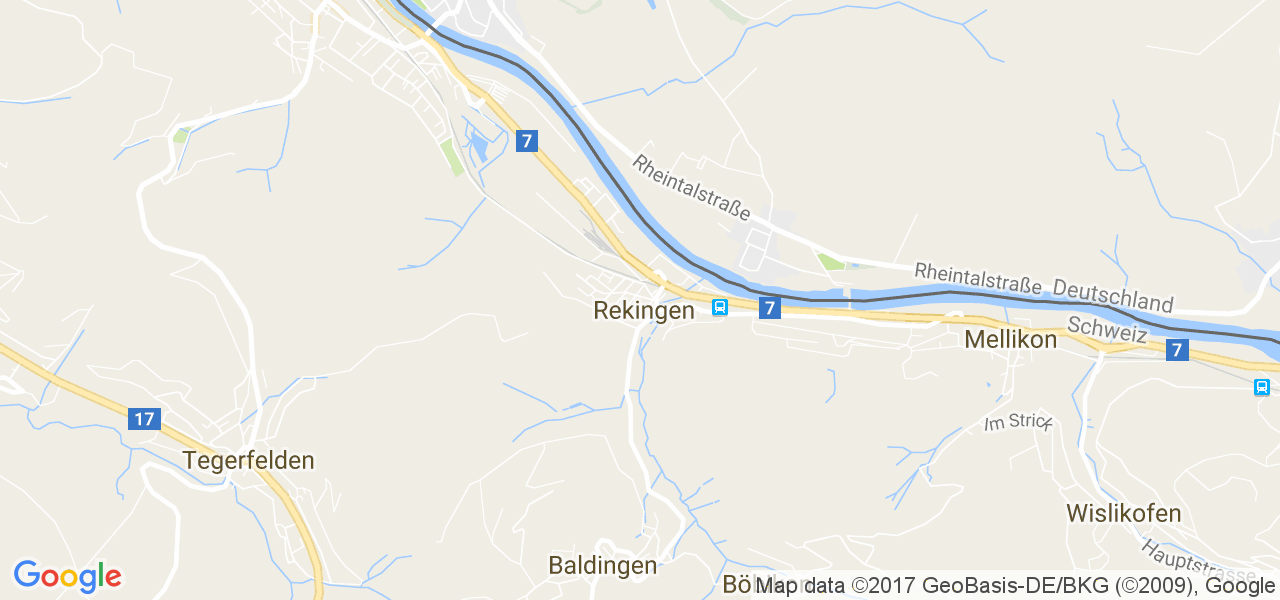 map de la ville de Rekingen