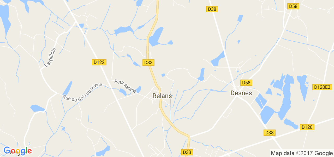 map de la ville de Relans