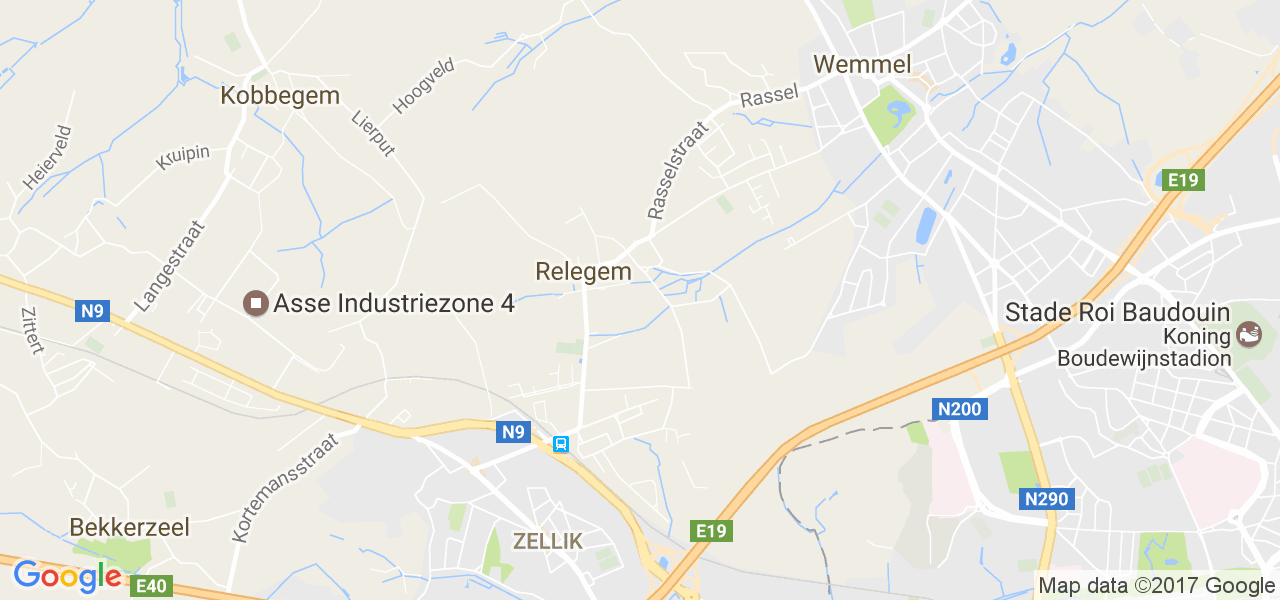 map de la ville de Relegem