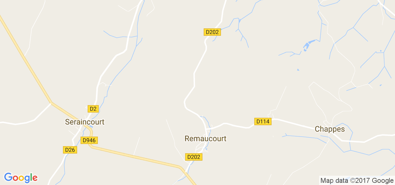 map de la ville de Remaucourt