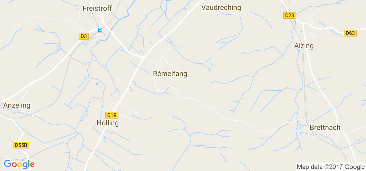 map de la ville de Rémelfang