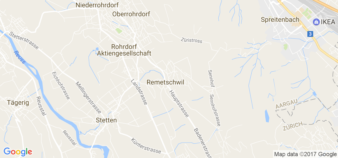 map de la ville de Remetschwil