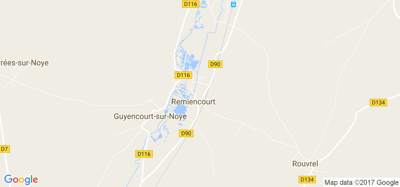 map de la ville de Remiencourt