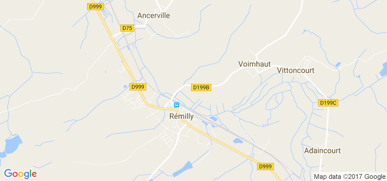 map de la ville de Rémilly